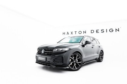 Spojler pod nárazník lipa Volkswagen Touareg R-Line Mk3 Facelift černý lesklý plast