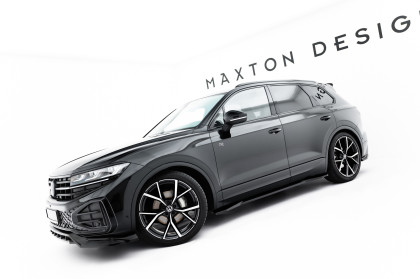 Prahové lišty Volkswagen Touareg R-Line Mk3 Facelift černý lesklý plast