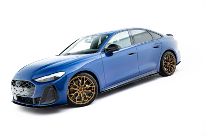 Prahové lišty Street pro Audi A5 S-Line / S5 Sedan / Avant B10 černo červené