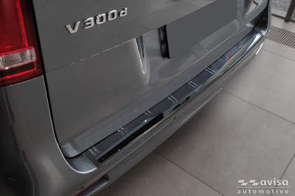 Nerezová ochranná lišta zadního nárazníku Avisa pro Mercedes V Klasa W447/ Vito 3 černá