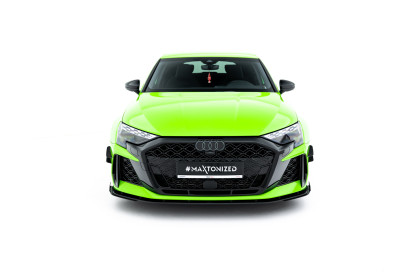 Street pro spoiler pod nárazník lipa + flaps Audi RS3 Sportback 8Y Facelift černý