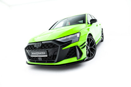 Street pro spoiler pod nárazník lipa + flaps Audi RS3 Sportback 8Y Facelift černý