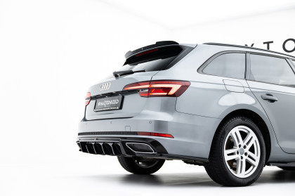 Zadní difuzor Audi A4 / A4 S-Line Sedan / Avant B9 černý lesklý plast