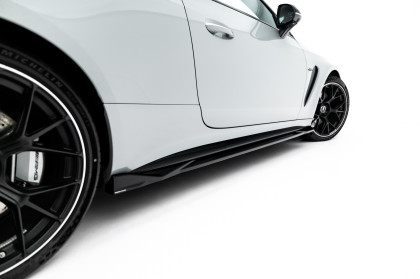 Prahové lišty Mercedes-AMG CLE 53 Aero C236 černý lesklý plast