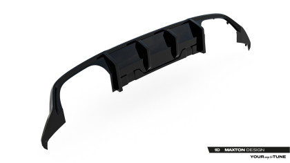 Zadní difuzor Volkswagen Golf R Variant Mk8 Facelift černý lesklý plast