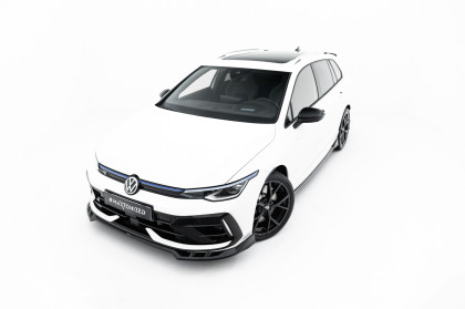 Spojler pod nárazník lipa V.1 Volkswagen Golf R Mk8 Facelift černý lesklý plast