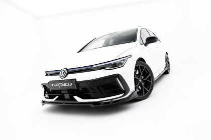 Spojler pod nárazník lipa V.1 Volkswagen Golf R Mk8 Facelift černý lesklý plast
