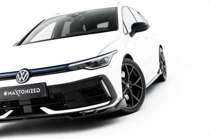 Spojler pod nárazník lipa V.1 Volkswagen Golf R Mk8 Facelift černý lesklý plast