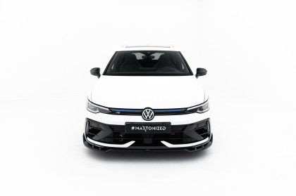 Spojler pod nárazník lipa V.1 Volkswagen Golf R Mk8 Facelift černý lesklý plast
