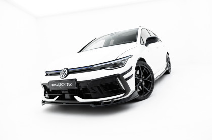 Spojler pod nárazník lipa V.1 Volkswagen Golf R Mk8 Facelift černý lesklý plast