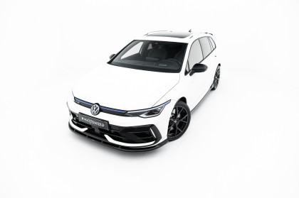 Spojler pod nárazník lipa V.2 Volkswagen Golf R Mk8 Facelift černý lesklý plast