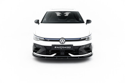 Spojler pod nárazník lipa V.2 Volkswagen Golf R Mk8 Facelift černý lesklý plast