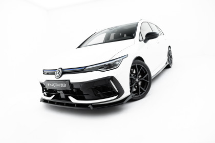 Spojler pod nárazník lipa V.3 Volkswagen Golf R Mk8 Facelift černý lesklý plast