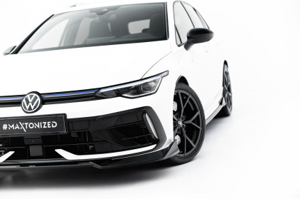 Spojler pod nárazník lipa V.4 Volkswagen Golf R Mk8 Facelift černý lesklý plast