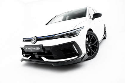 Spojler pod nárazník lipa V.4 Volkswagen Golf R Mk8 Facelift černý lesklý plast