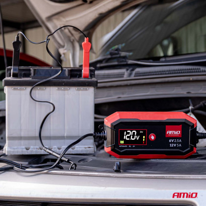 Nabíječka digitální AGM GEL STD LiFePo4 MAX 5A 6/12V PRO AMIO-04527