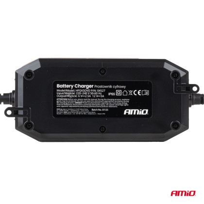 Nabíječka digitální AGM GEL STD LiFePo4 MAX 5A 6/12V PRO AMIO-04527