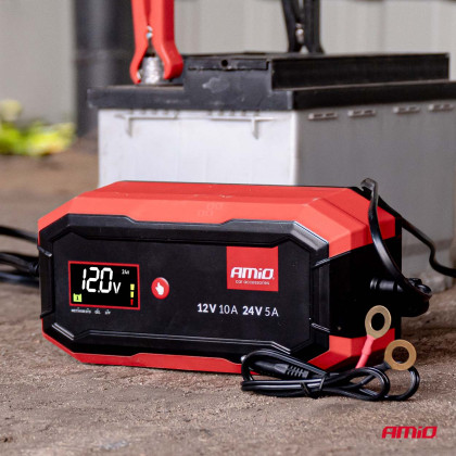 Nabíječka digitální AGM GEL STD LiFePo4 MAX 10A 12/24V PRO AMIO-04528