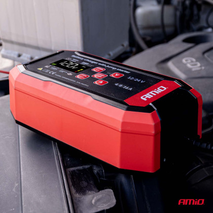 Nabíječka digitální BOOST AGM GEL STD LiFePo4 MAX 16A 12/24V PRO AMiO-04529