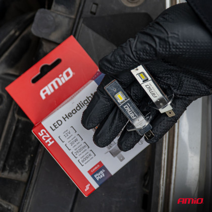 LED žárovky hlavního svícení Série H25 CANBUS H1 12V 20W AMIO-04709