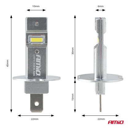 LED žárovky hlavního svícení Série. H25 CANBUS H3 12V 20W AMIO-04710