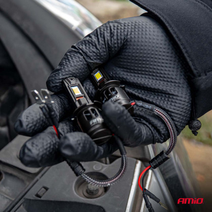 LED žárovky hlavního svícení Série F25 PRO BLACK FULL CANBUS H3 68W 12V 24V AMIO-04718