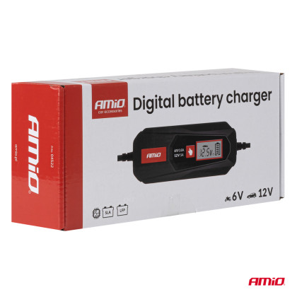 Nabíječka digitální LEAD ACID LFP MAX 5A 6/12V AMIO-04522