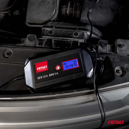 Nabíječka digitální STD GEL AGM WET MAX 10A 12/24V AMIO-04525