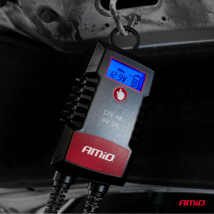 Nabíječka digitální AGM GEL STD LiFePo4 MAX 4A 6/12V PRO HOOK AMIO-04531