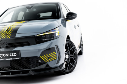 Spojler pod nárazník lipa Opel Corsa F Facelift (Mk6 Facelift) černý lesklý plast