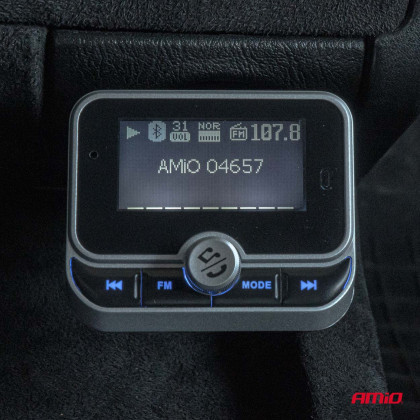 FM transmitter 2×USB-A 12/24V AMiO-04657
