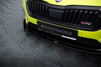 Spojler pod nárazník lipa V.1 Škoda Octavia RS Mk4 černý lesklý plast