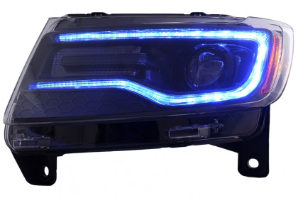 Přední světla s LED denními světly a dynamickým LED blinkrem pro Jeep Grand Cherokee IV WK2 (2011-2013) černá