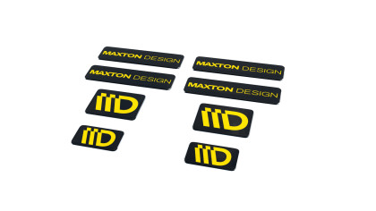 3D logo MaxtonDesign - černo žluté (8ks)