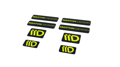 3D logo MaxtonDesign - černo limetková(8ks)