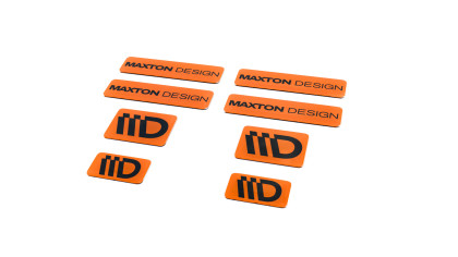 3D logo MaxtonDesign - oranžovo černé(8ks)