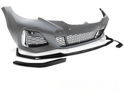 Přední nárazník pro BMW G20/G21 2019-2022, PDC, M340 style - černý lesk