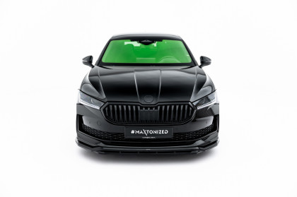 Spojler pod nárazník lipa V.1 Škoda Superb Sportline Mk4 černý lesklý plast