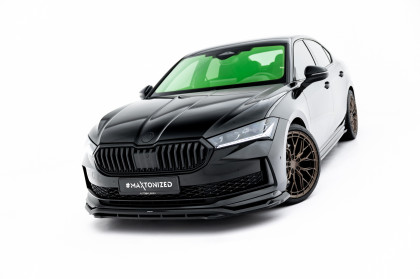 Spojler pod nárazník lipa V.1 Škoda Superb Sportline Mk4 černý lesklý plast