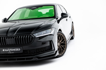 Spojler pod nárazník lipa V.2 Škoda Superb Sportline Mk4 černý lesklý plast