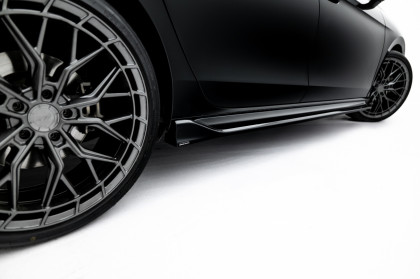 Prahové lišty V.2 Škoda Superb Sportline Mk4 černý lesklý plast