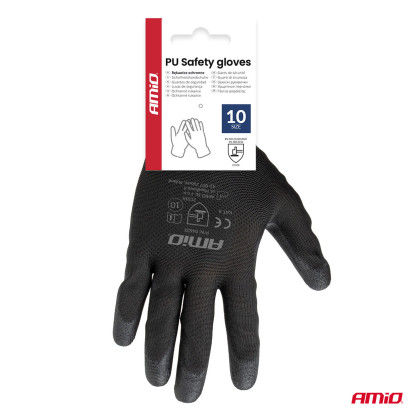 Ochranné rukavice polyuretanové, velikost 10 (2 páry), třída 3131X – AMiO-04633