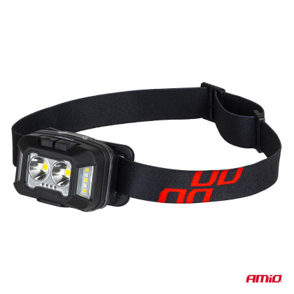 Čelovka LED 2xXPG+10SMD 1800mAh SUPER BRIGHT (BATT) AMIO-04668