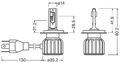 Žárovka,LED OSRAM 64193DWBRT-2HFB H4/H19 12V 15/15W HL BRIGHT