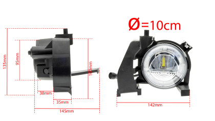 DUOLIGHT DL07 LED Světla Pro Denní Svícení s Mlhovkami Subaru Forester II 06-08