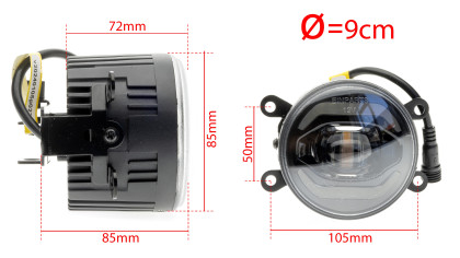 DUOLIGHT DL39 LED Světla Pro Denní Svícení s Mlhovkami Dacia