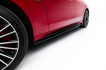 Prahové lišty Mercedes-AMG E53 Sedan / Kombi W214 černý lesklý plast