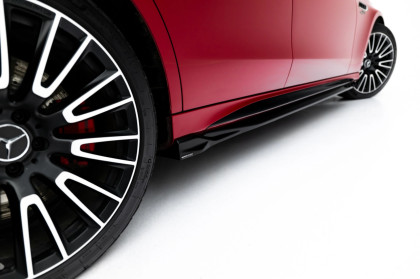 Prahové lišty Mercedes-AMG E53 Sedan / Kombi W214 černý lesklý plast