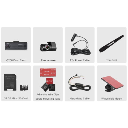 Thinkware Q200 2CH Autokamera 2K+FHD, WiFi, GPS, BT