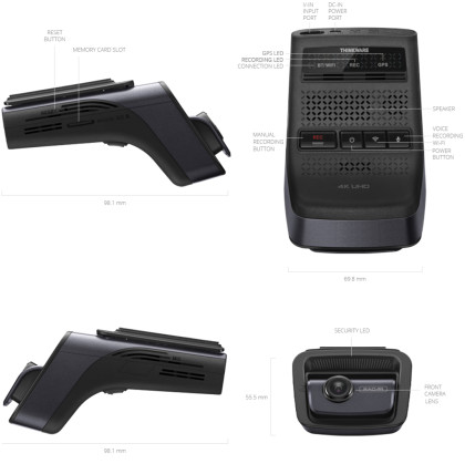 Thinkware U3000 2CH Autokamera 4K+2K, WiFi, GPS, BT, mikrovlnný senzor, Hotspot